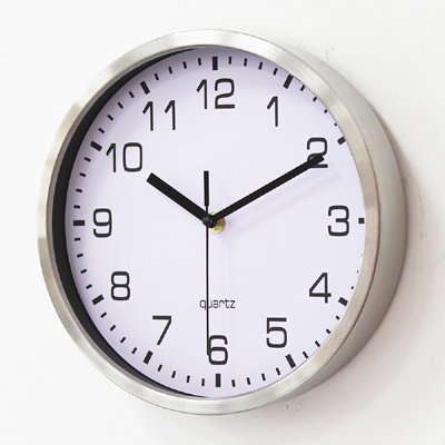 Metal framed circular modern simple silent wall clock for bedroom living room - Image 2