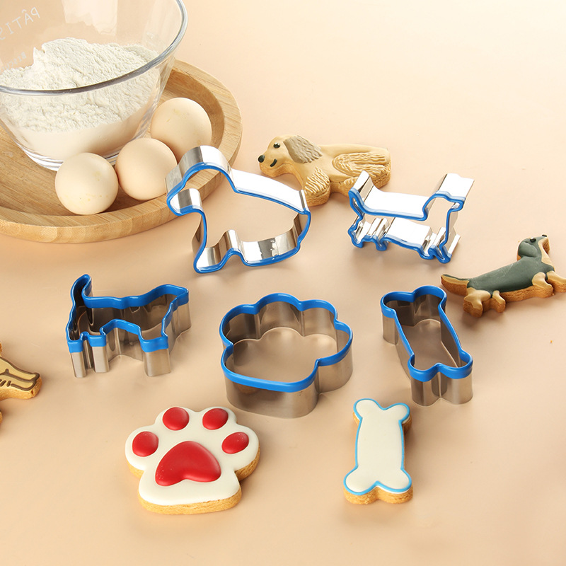 5 pcs set dog Dim sum mold biscuit mold cake mold cookie cutter - Image 3