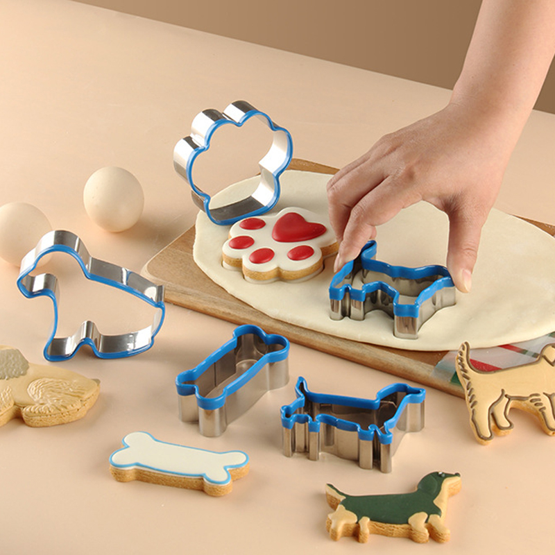 5 pcs set dog Dim sum mold biscuit mold cake mold cookie cutter - Image 4