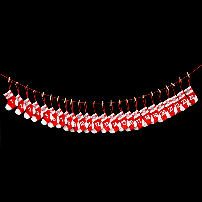 Christmas socks Ornament Advent Felt Xmas Calendar - Image 4