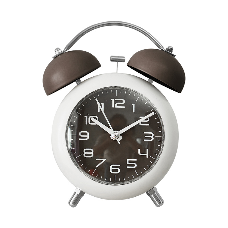Student Children's Mechanical Metal Ringing Silent Desktop alarm Clock with Night Light - Image 4