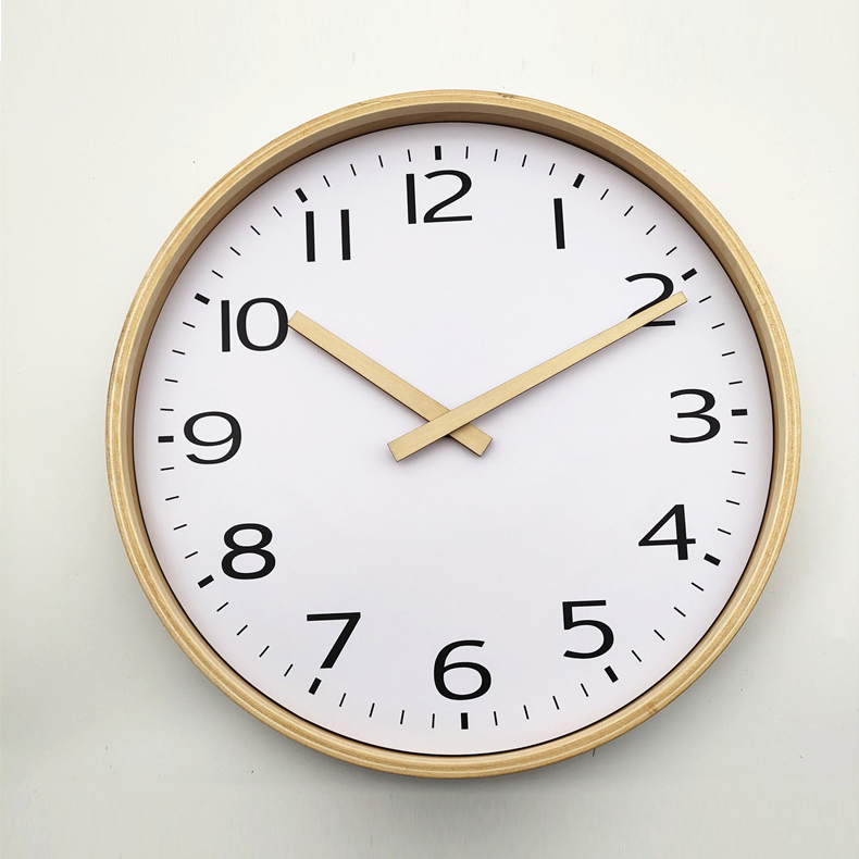 Hot sales solid wood framed modern simple fashion wall clock - Image 2
