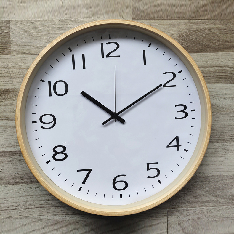 Hot sales solid wood framed modern simple fashion wall clock - Image 3